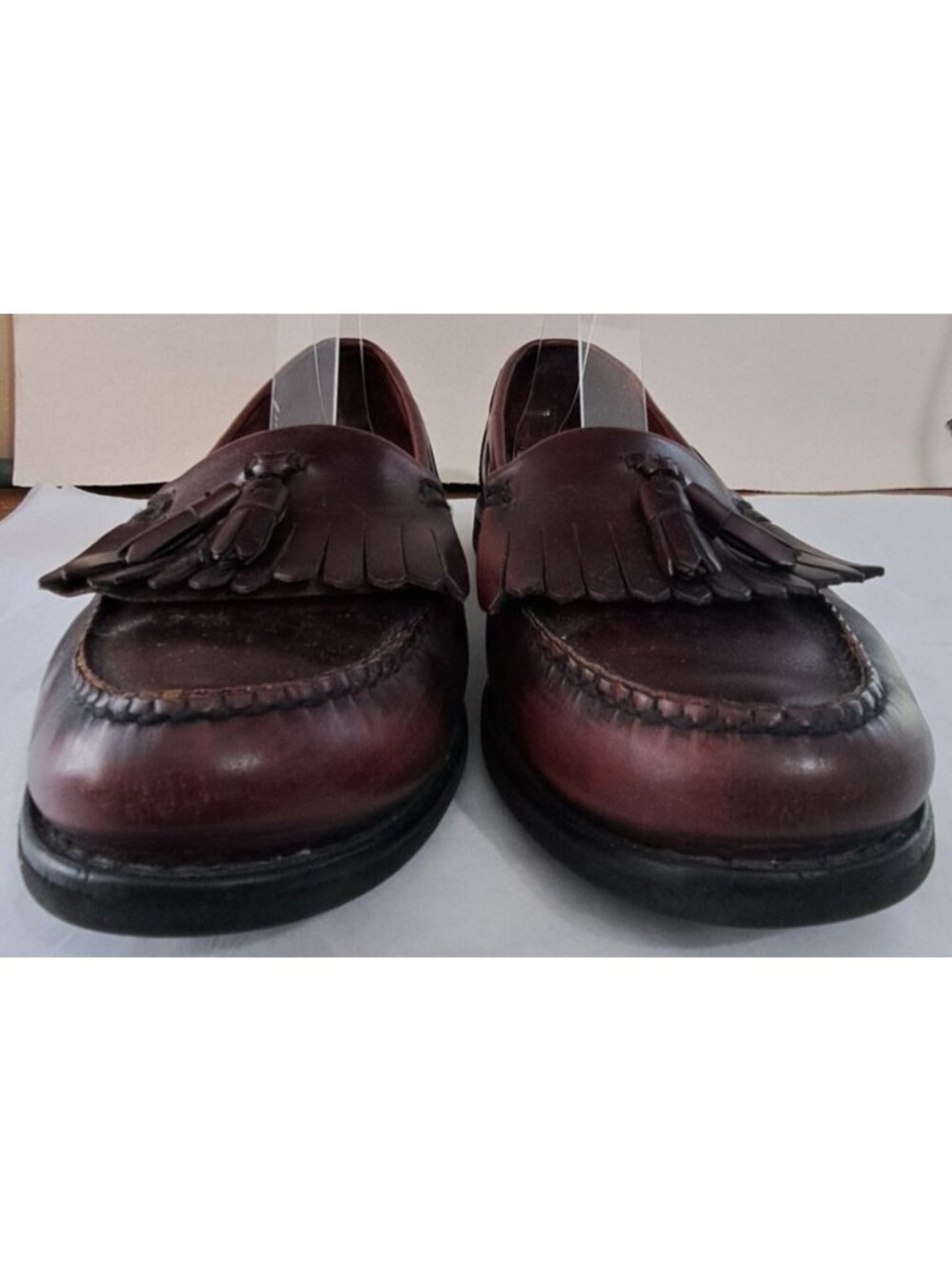 Rockport Whitlaw Men's 10 Wide Cordovan Leather Kiltie Tassle Loafers